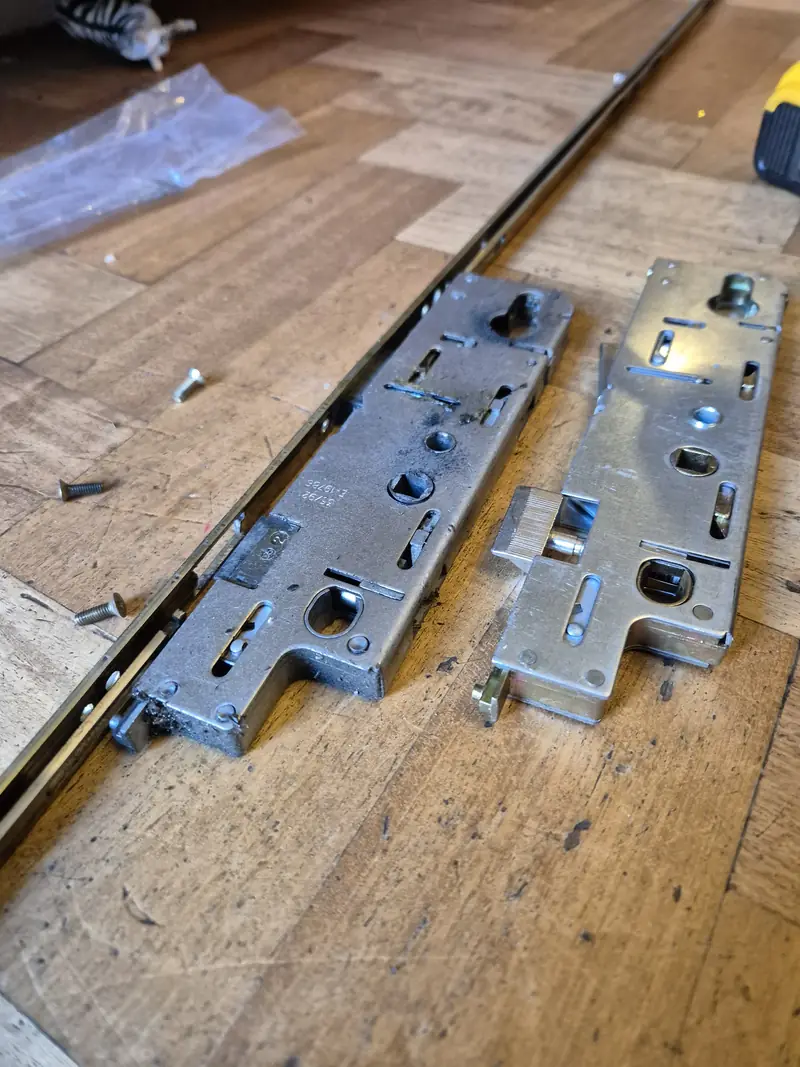 Front door not locking properly before repair on a Leeds call-out